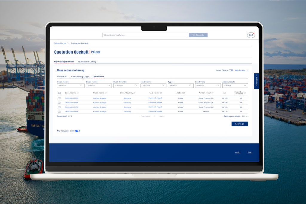 Global Maritime Leader — B2B SaaS platform dashboard