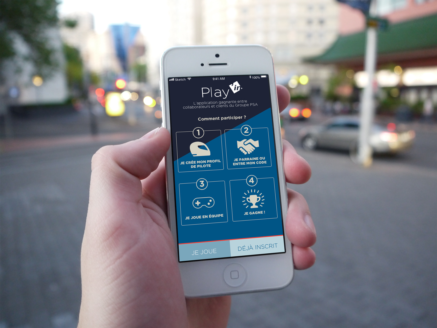 Play'in PSA Group — application mobile de gamification iOS Android